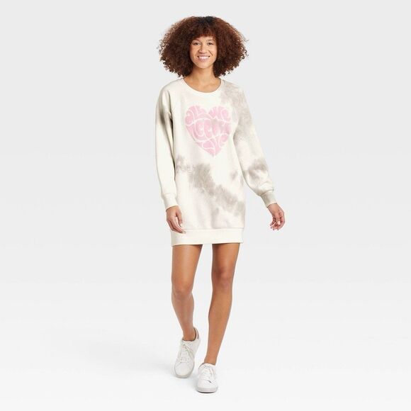Women' Valentine' Day All We Need I Love Graphic Weathirt Dre - Size S - Picture 1 of 3
